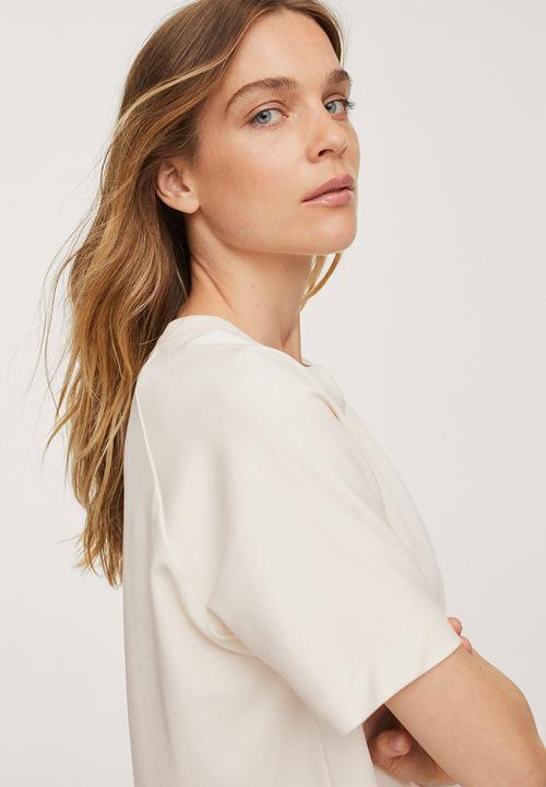 MANGO - T-shirt martine - light beige
