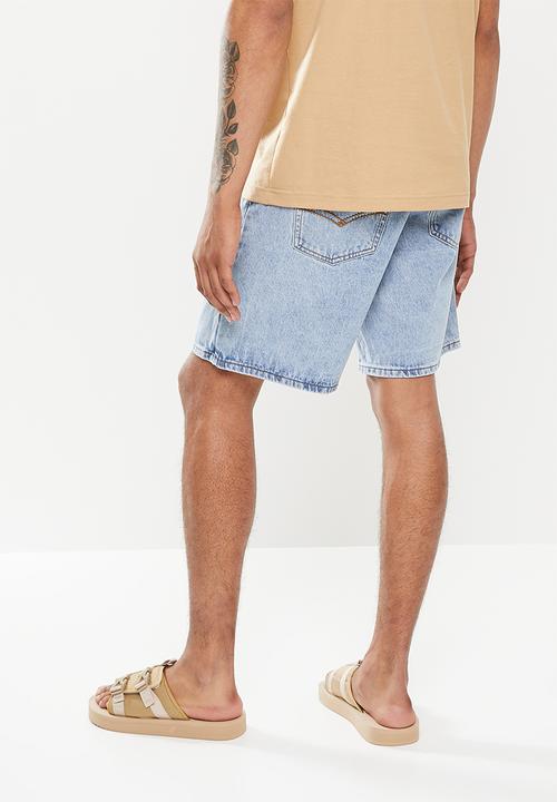 Jonathan D - Pauly 90s box fit denim shorts - blue