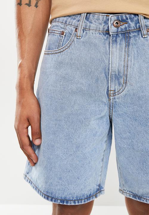 Jonathan D - Pauly 90s box fit denim shorts - blue