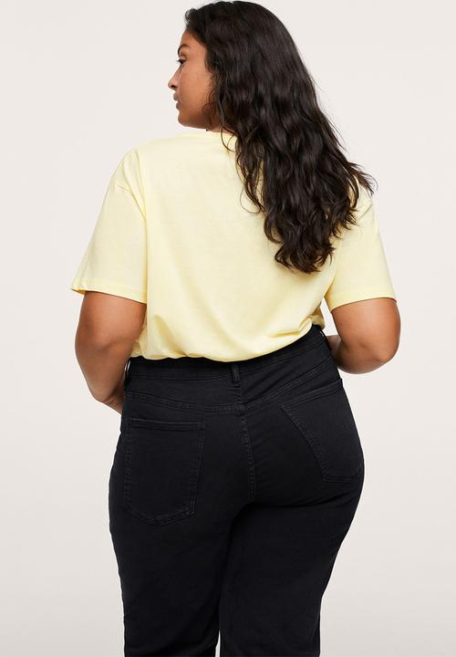 MANGO - Plus t-shirt psgilubi - light pastel yellow