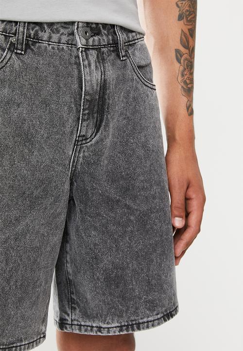 Jonathan D - Pauly 90s box fit denim shorts - charcoal