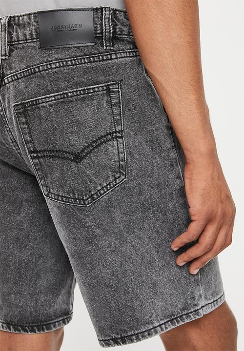 Jonathan D - Pauly 90s box fit denim shorts - charcoal