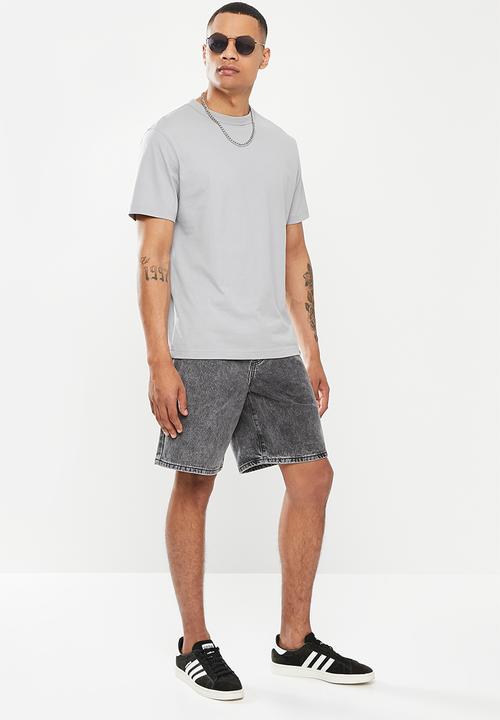 Jonathan D - Pauly 90s box fit denim shorts - charcoal