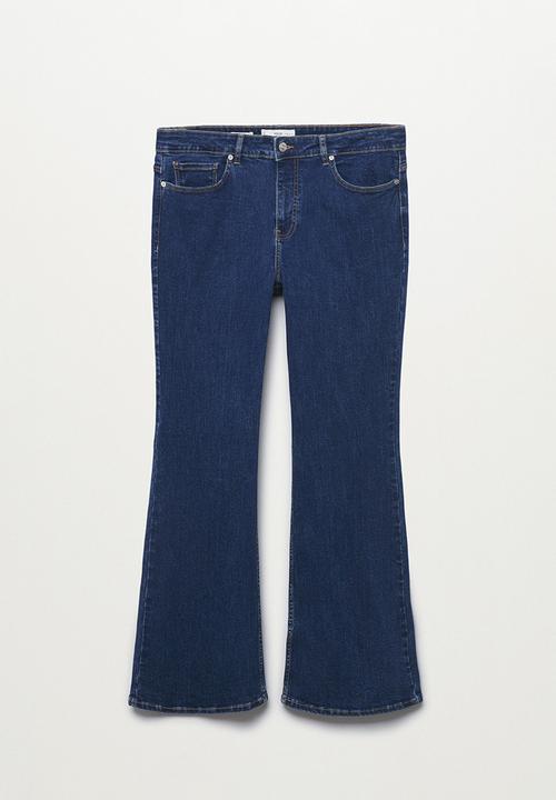 MANGO - Plus jeans flare - open blue