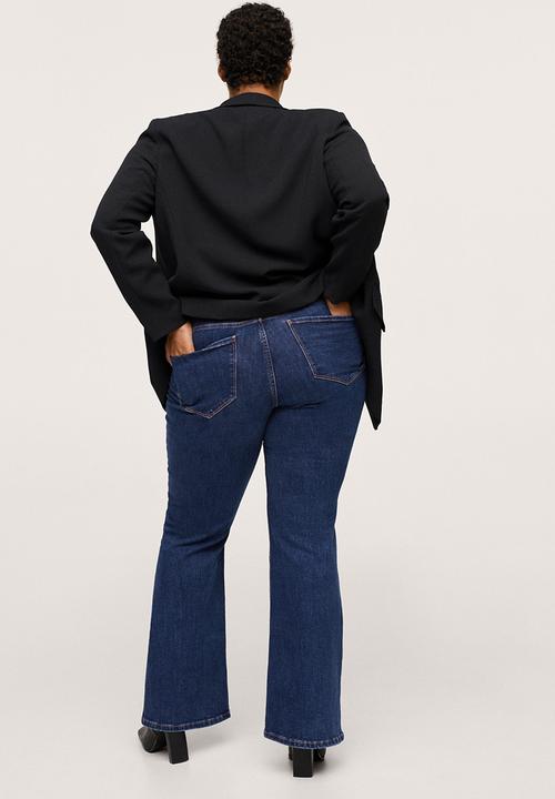 MANGO - Plus jeans flare - open blue