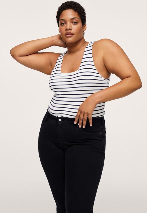 MANGO - Plus jeans isa - open grey