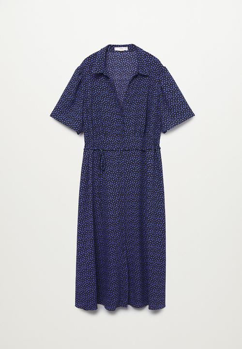 MANGO - Plus dress laura1 - black & blue 
