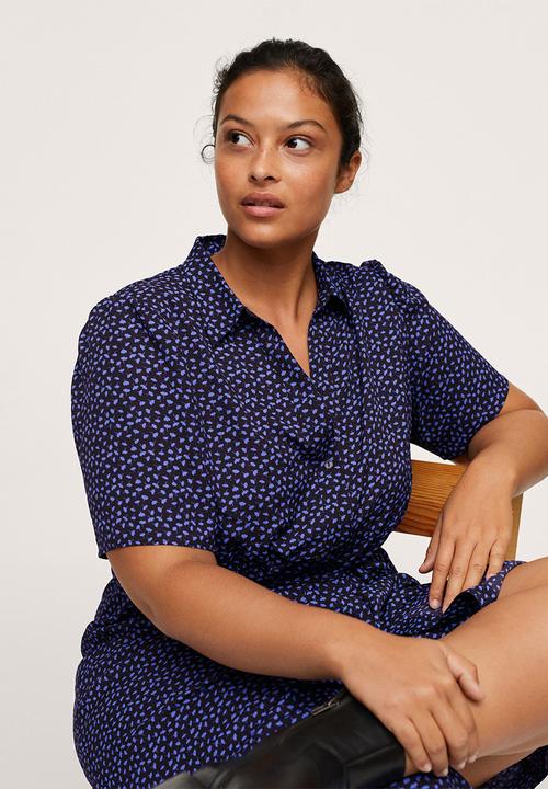 MANGO - Plus dress laura1 - black & blue 