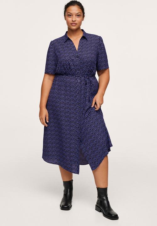 MANGO - Plus dress laura1 - black & blue 