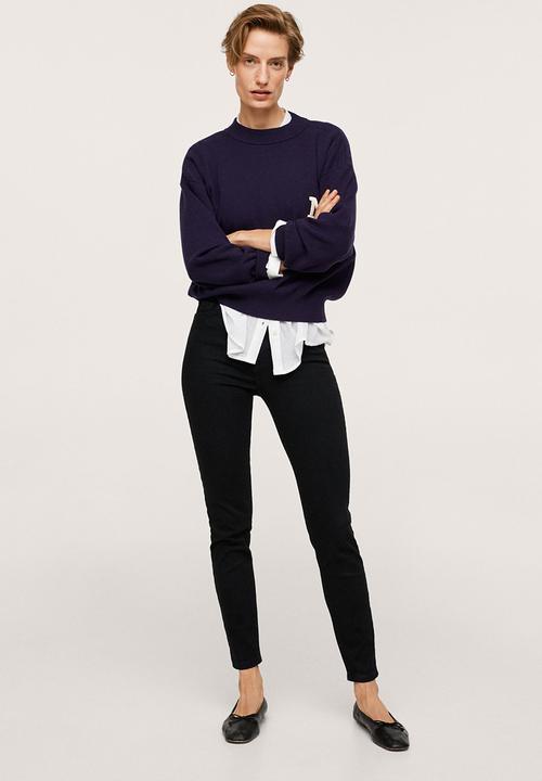 MANGO - Jeans anne - open grey