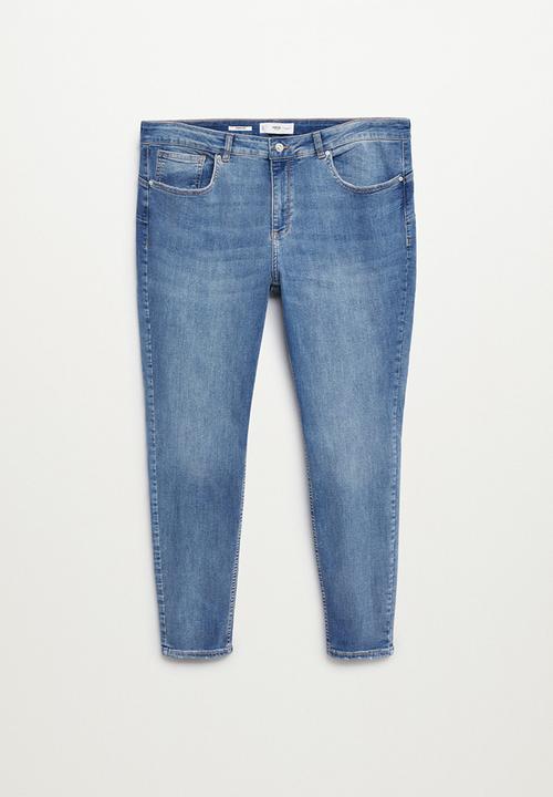 MANGO - Plus jeans pushup - open blue
