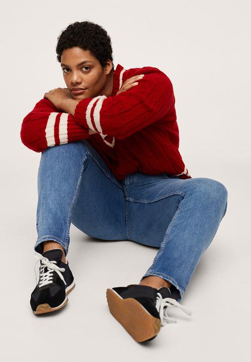 MANGO - Plus jeans pushup - open blue