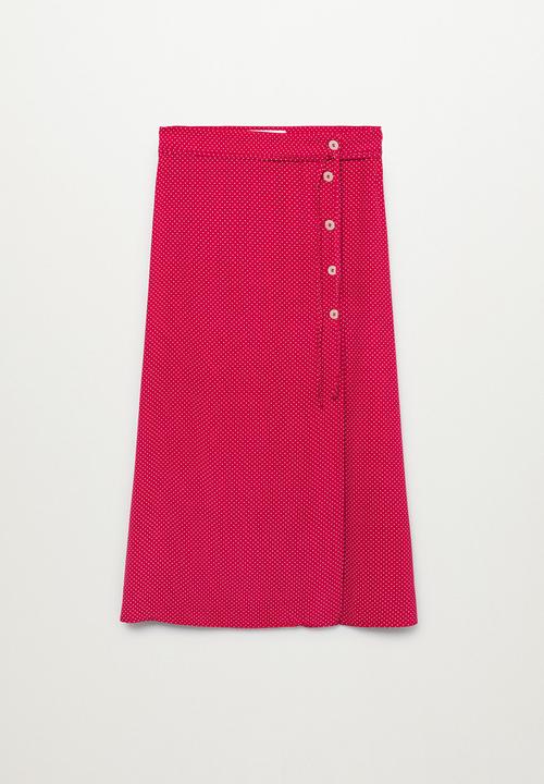 MANGO - Skirt rouje - red