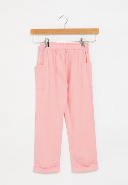 LAB - Girls linen pants - pink