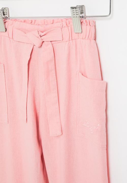 LAB - Girls linen pants - pink