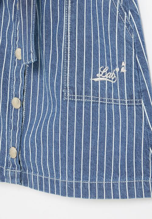 LAB - Girls stripe denim skirt - navy & white