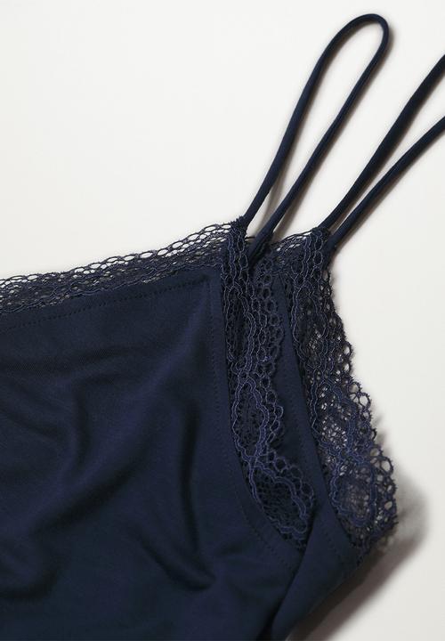 MANGO - Top lilen - navy