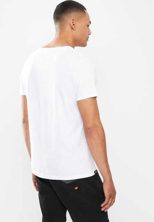S.P.C.C - Trak regular fit straight hem tee - white
