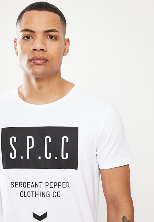 S.P.C.C - Trak regular fit straight hem tee - white