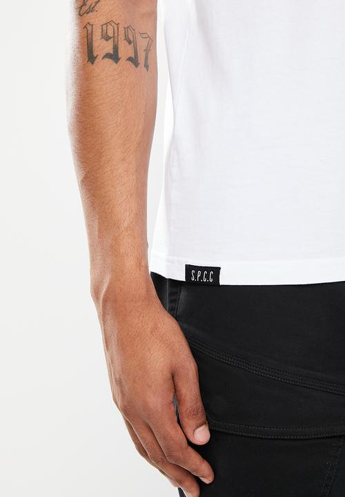 S.P.C.C - Trak regular fit straight hem tee - white