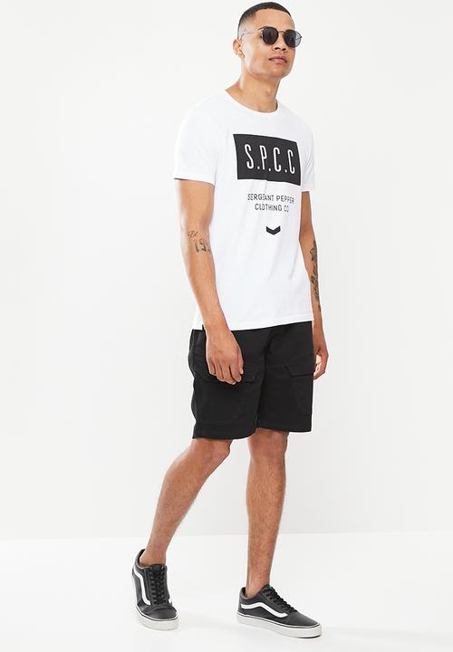S.P.C.C - Trak regular fit straight hem tee - white