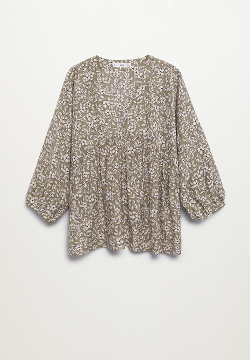 MANGO - Blouse alberta - beige/khaki