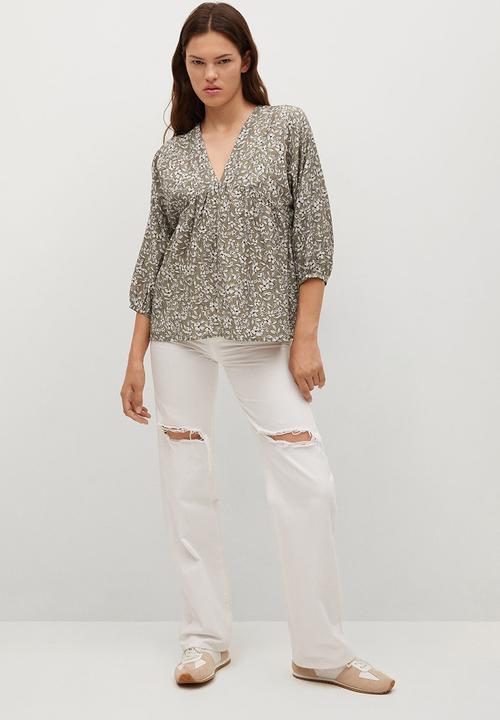 MANGO - Blouse alberta - beige/khaki