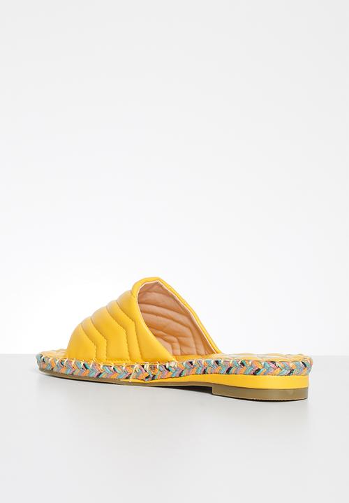 Plum - Debbie padded square toe sandal - mustard
