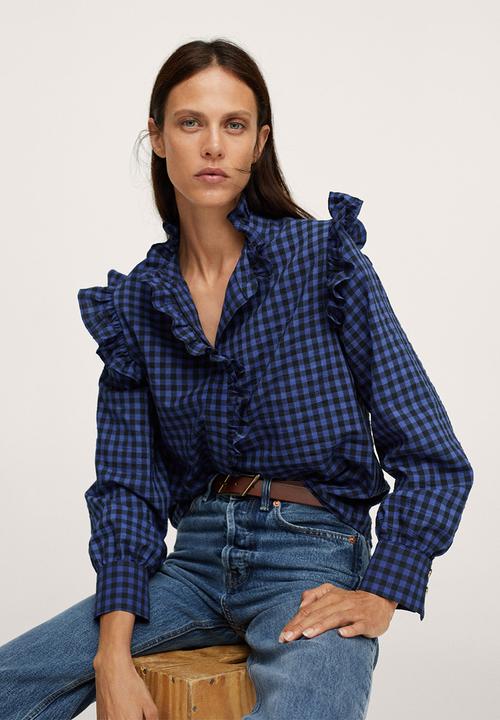 MANGO - Blouse reserve - medium blue