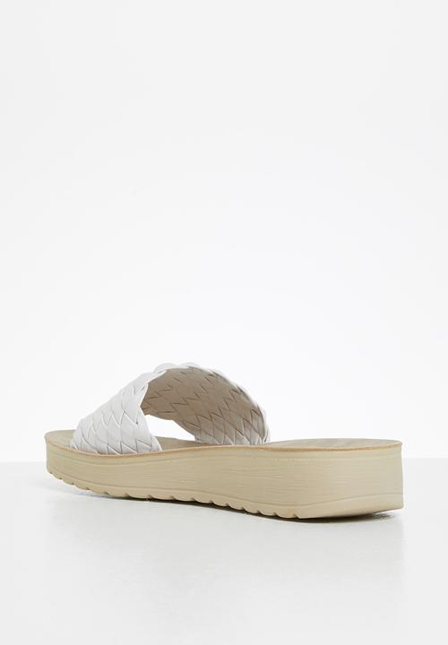 Butterfly Feet - Slitheran 2 flatform sandal - white