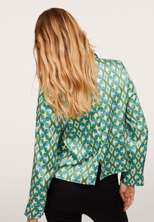 MANGO - Blouse quant - green