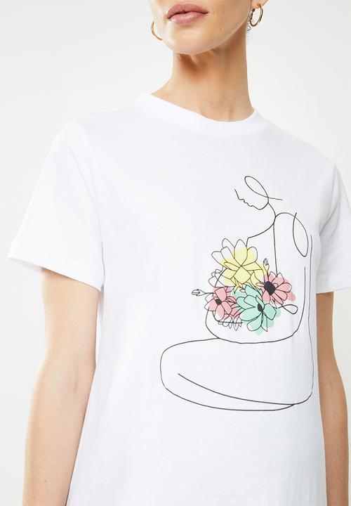 Superbalist - Printed crew neck tee - white