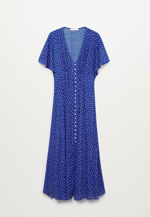 MANGO - Dress rouje - medium blue