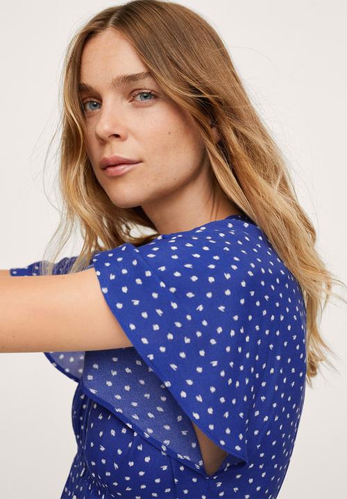 MANGO - Dress rouje - medium blue