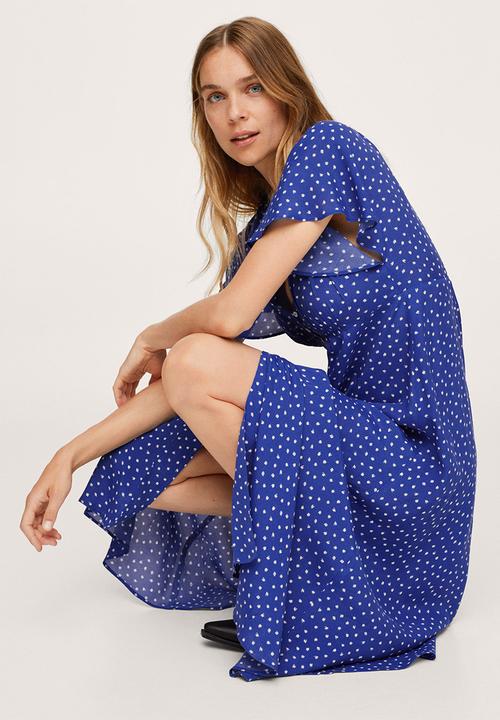 MANGO - Dress rouje - medium blue