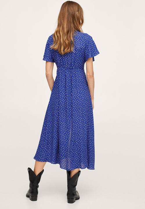 MANGO - Dress rouje - medium blue