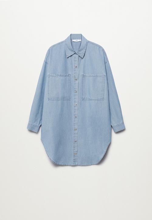 MANGO - Overshirt khris - blue