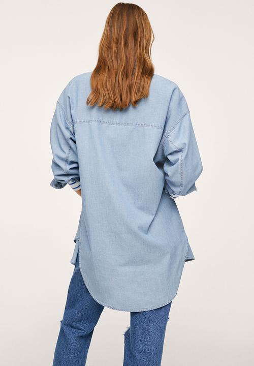 MANGO - Overshirt khris - blue