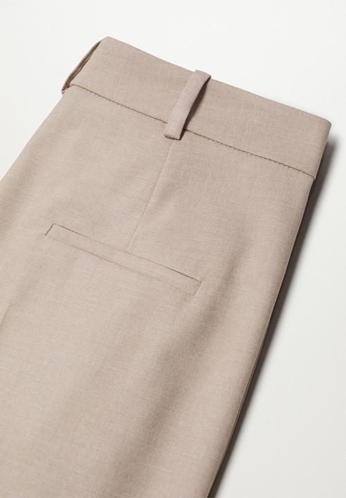 MANGO - Trousers mindy - light beige