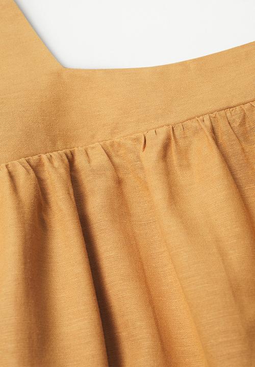 MANGO - Dress nature-h - medium brown