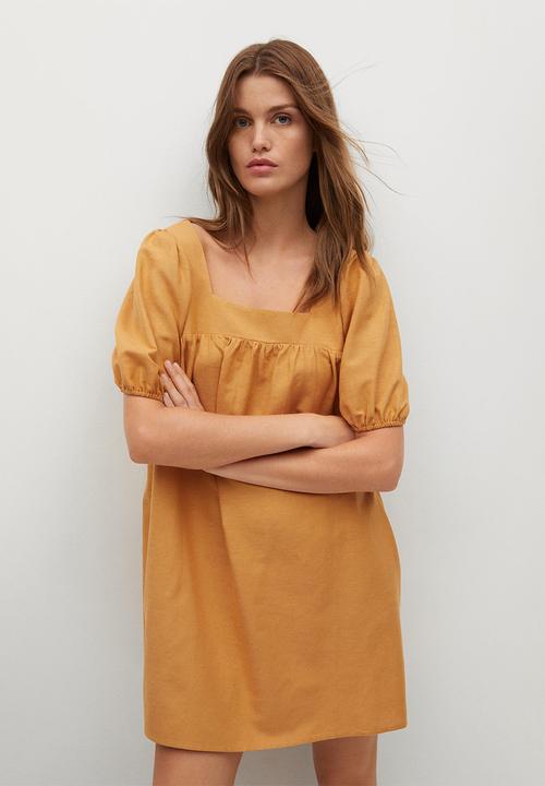MANGO - Dress nature-h - medium brown
