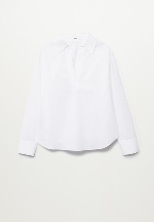 MANGO - Blouse ching - white