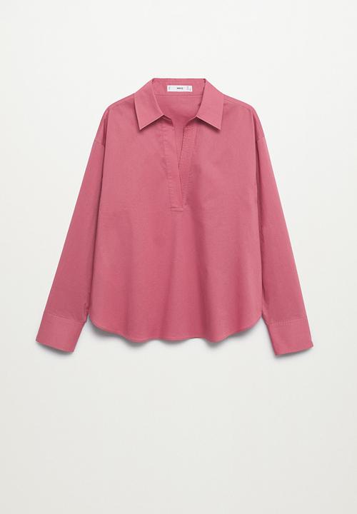 MANGO - Blouse ching - medium red