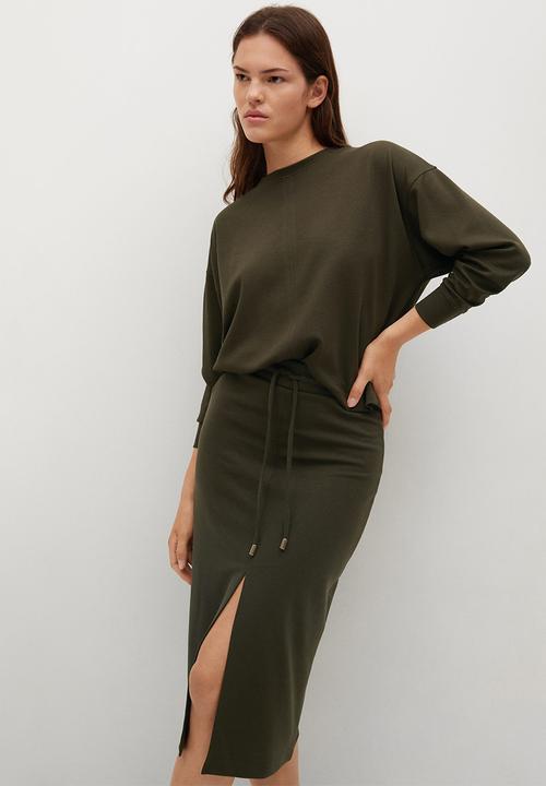 MANGO - Skirt amelie - khaki 