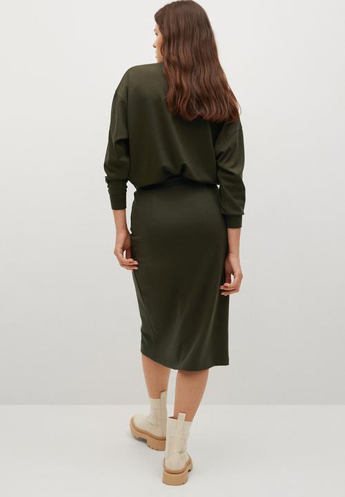 MANGO - Skirt amelie - khaki 
