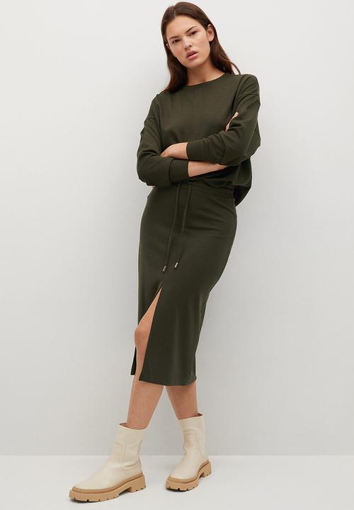 MANGO - Skirt amelie - khaki 