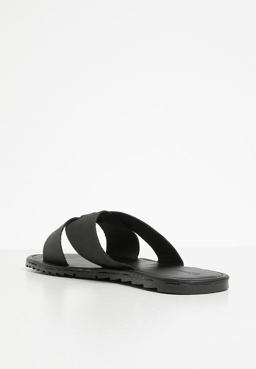 Superbalist - French leather sandal - black