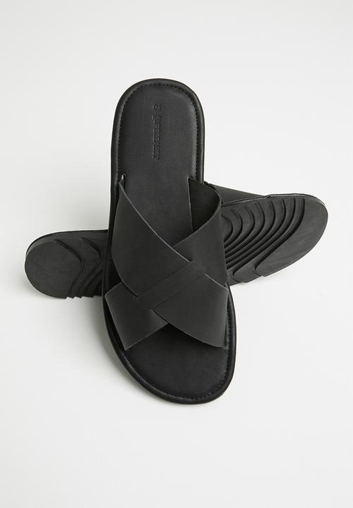 Superbalist - French leather sandal - black