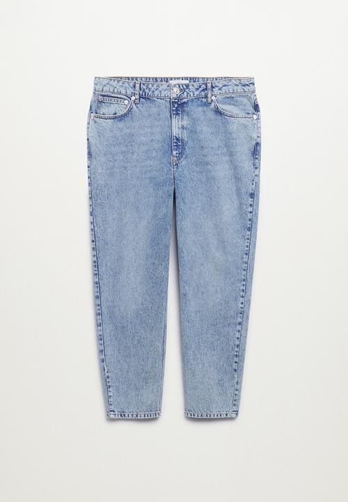 MANGO - Plus jeans mom - open blue