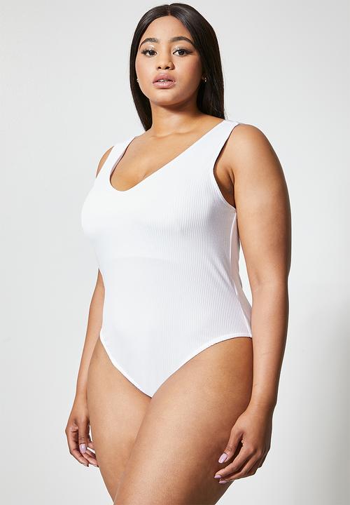 Superbalist - 2-pack v-neck cami bodysuit - black & white 
